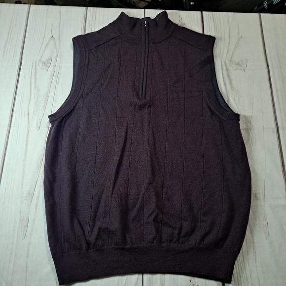 Jack Spicklaus Merino Wool Vest Size-Large V-Neck 1/2 Zip-Up Sleeveless - Picture 12 of 12